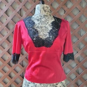 Victoria's secret silk & lace top sz S